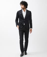 MNDAA58490 MICHEL KLEIN HOMME(ミッシェルクラン オム) ベロアストレッチテーラードジャケット ブラック
