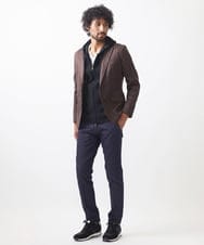 MNDAA59450 MICHEL KLEIN HOMME(ミッシェルクラン オム) スエードコンバーチブルジャケット ブラウン