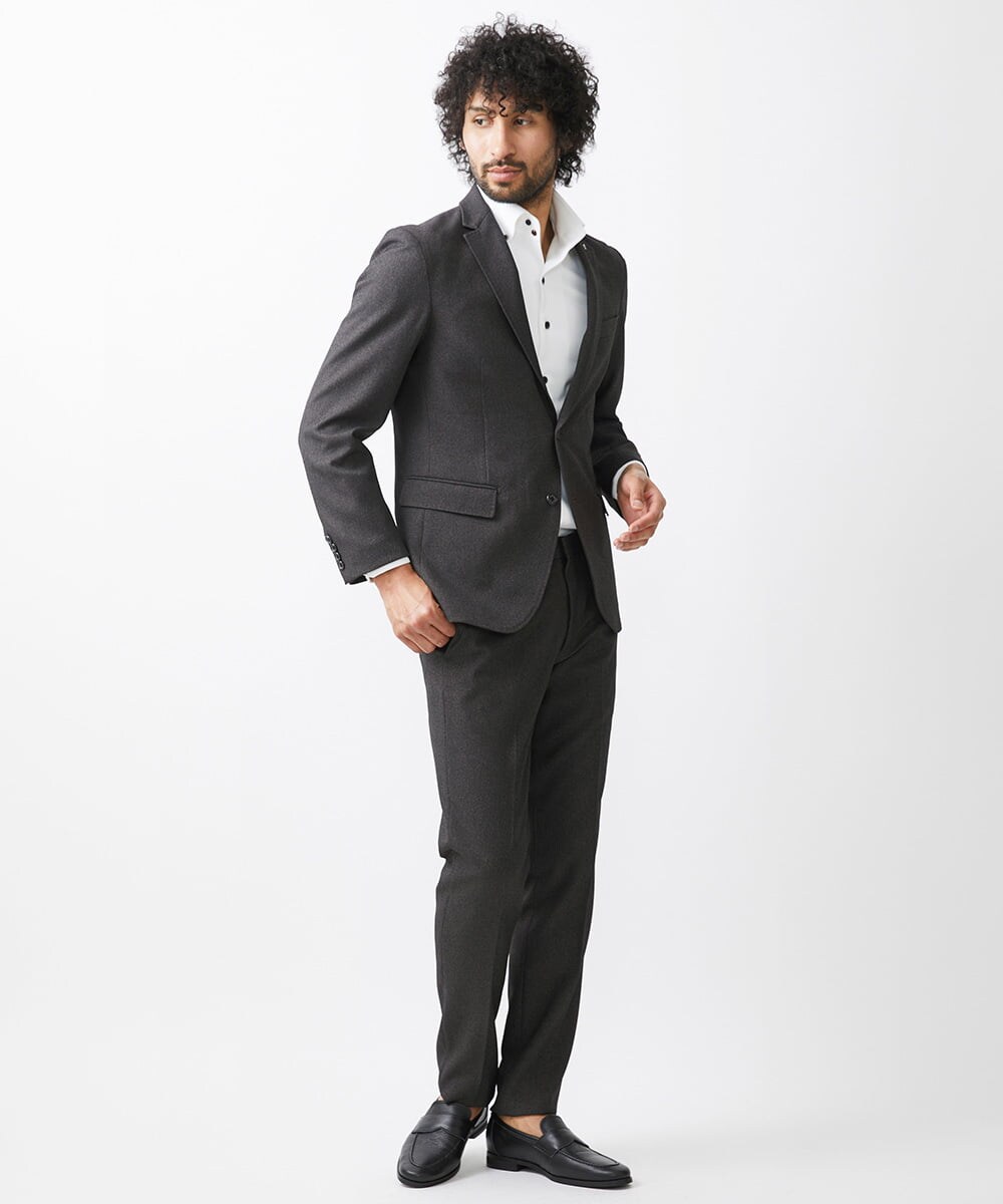 MNDAC53400 MICHEL KLEIN HOMME(ミッシェルクラン オム) テーラードジャケット セットアップ ブラウン