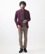 MNDAC54540 MICHEL KLEIN HOMME(ミッシェルクラン オム) スエード調コンバーチブルジャケット パープル