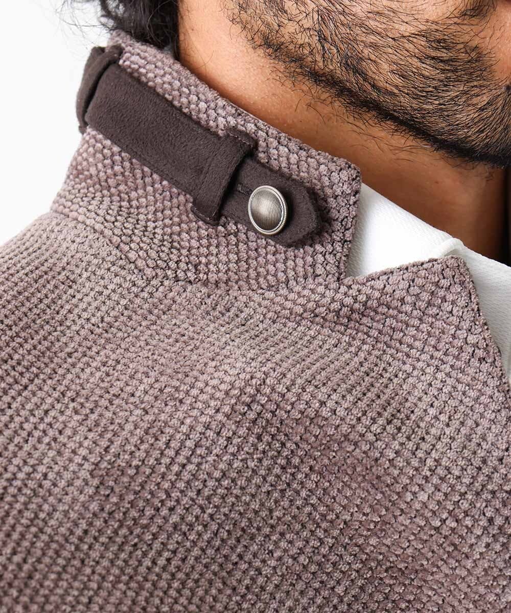 MNDAC54540 MICHEL KLEIN HOMME(ミッシェルクラン オム) スエード調コンバーチブルジャケット ベージュ