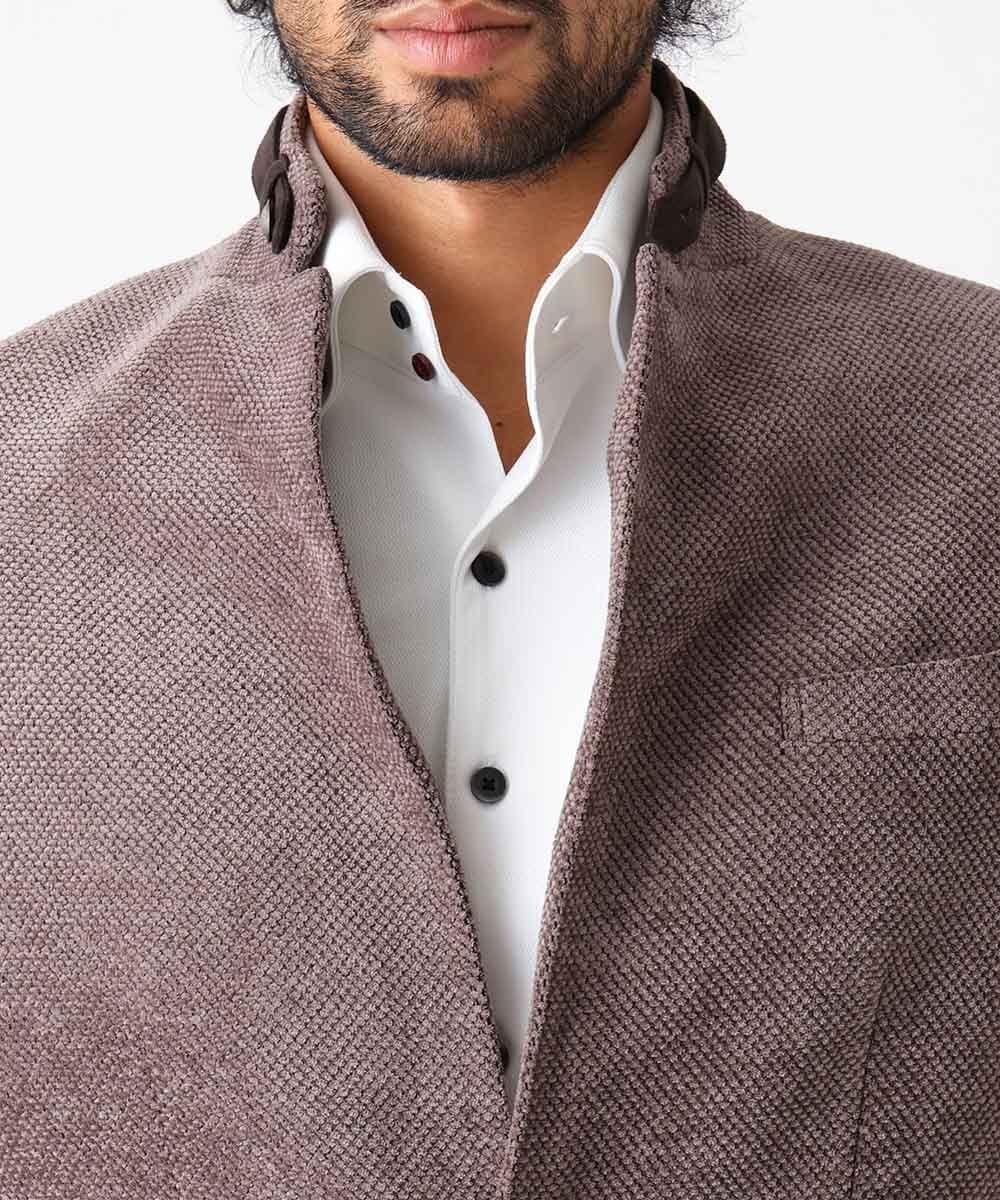 MNDAC54540 MICHEL KLEIN HOMME(ミッシェルクラン オム) スエード調コンバーチブルジャケット ベージュ