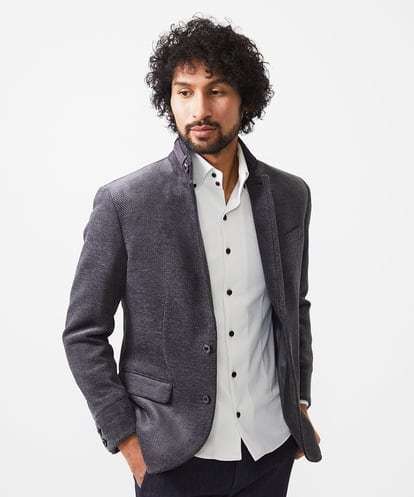 MNDAC54540 MICHEL KLEIN HOMME スエード調コンバーチブルジャケット