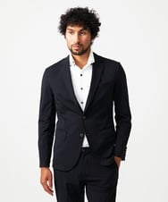 MNDAD02450 MICHEL KLEIN HOMME(ミッシェルクラン オム) 【セットアップ】トリコットテーラードジャケット ブラック