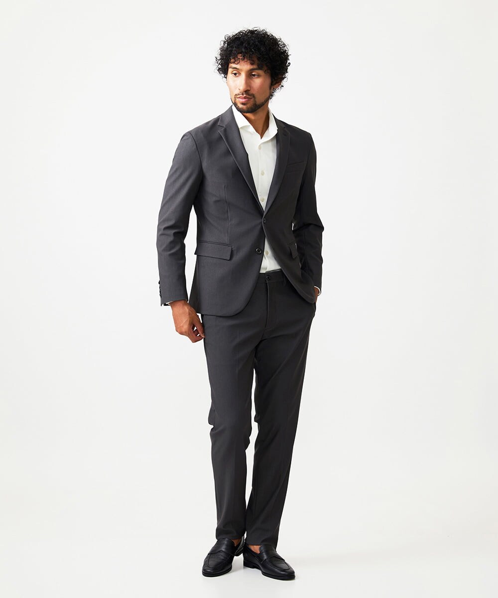 MNDAF03400 MICHEL KLEIN HOMME(ミッシェルクラン オム) 【セットアップ】ストレッチテーラードジャケット グレー