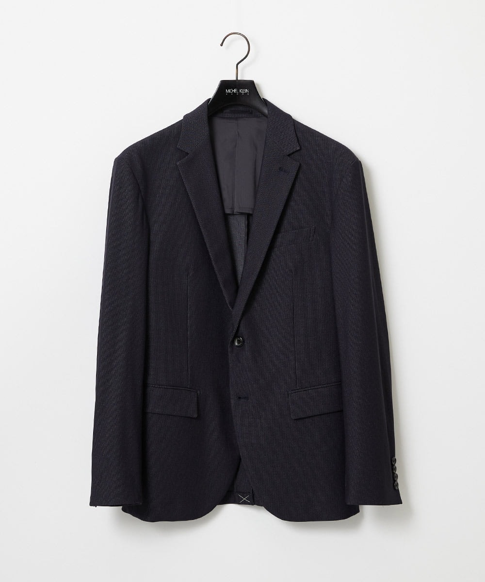 MNDAF04430 MICHEL KLEIN HOMME(ミッシェルクラン オム) 【セットアップ】【BODY MAKE】ストレッチテーラードジャケット ネイビー