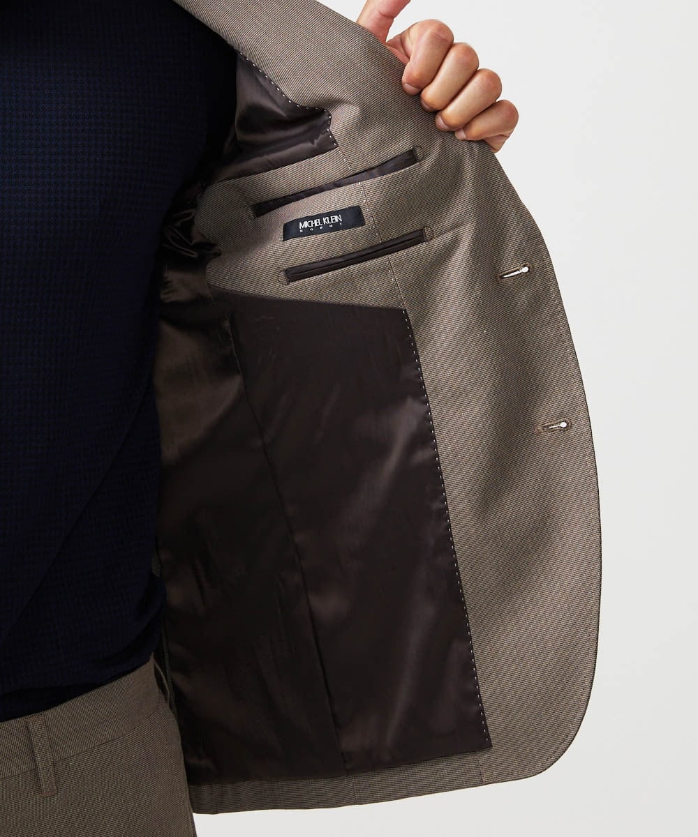 MNDAF53450 MICHEL KLEIN HOMME(ミッシェルクラン オム) 【セットアップ】ピンヘッドテーラードジャケット ブラウン