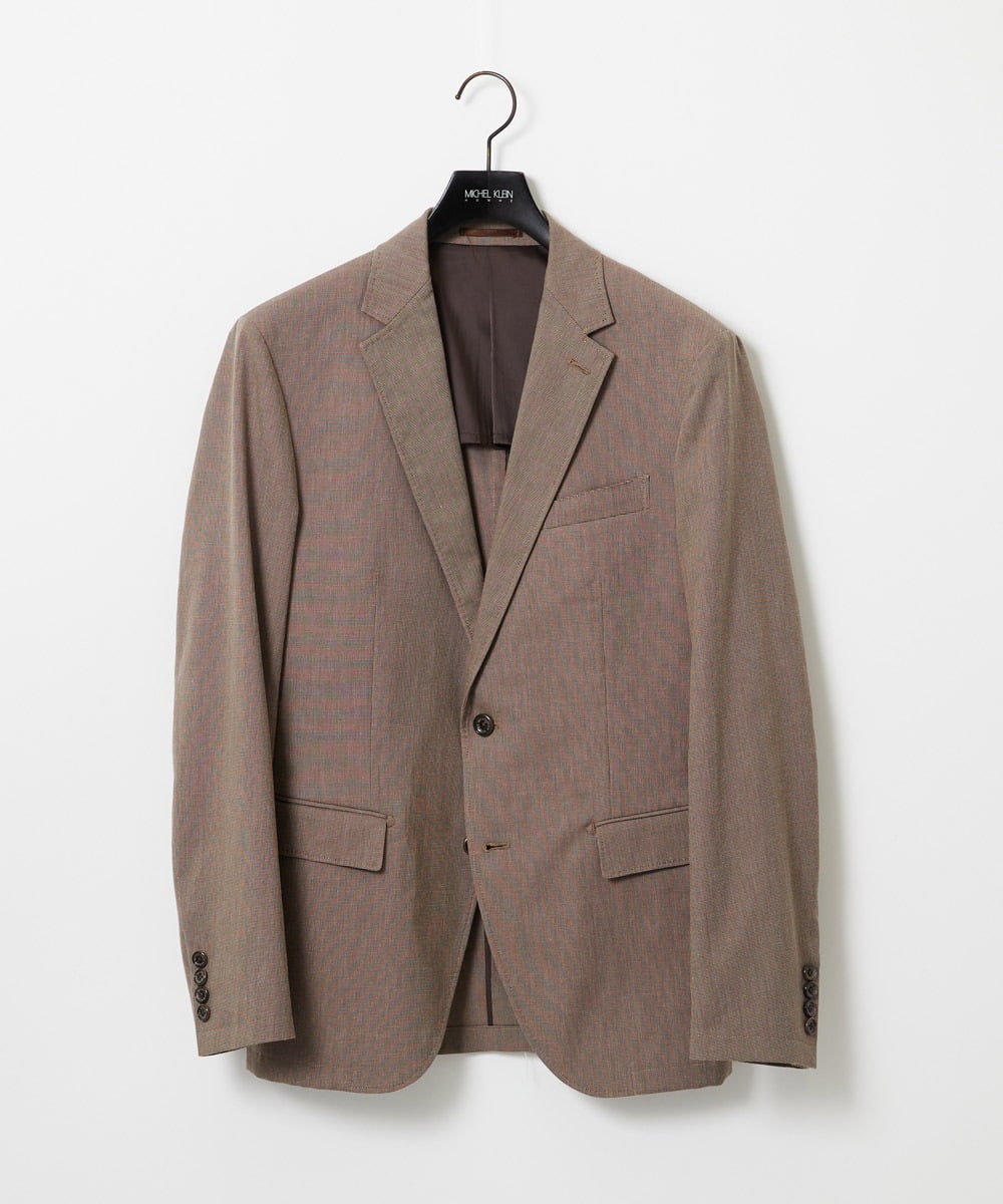 MNDAF53450 MICHEL KLEIN HOMME(ミッシェルクラン オム) 【セットアップ】ピンヘッドテーラードジャケット ブラウン