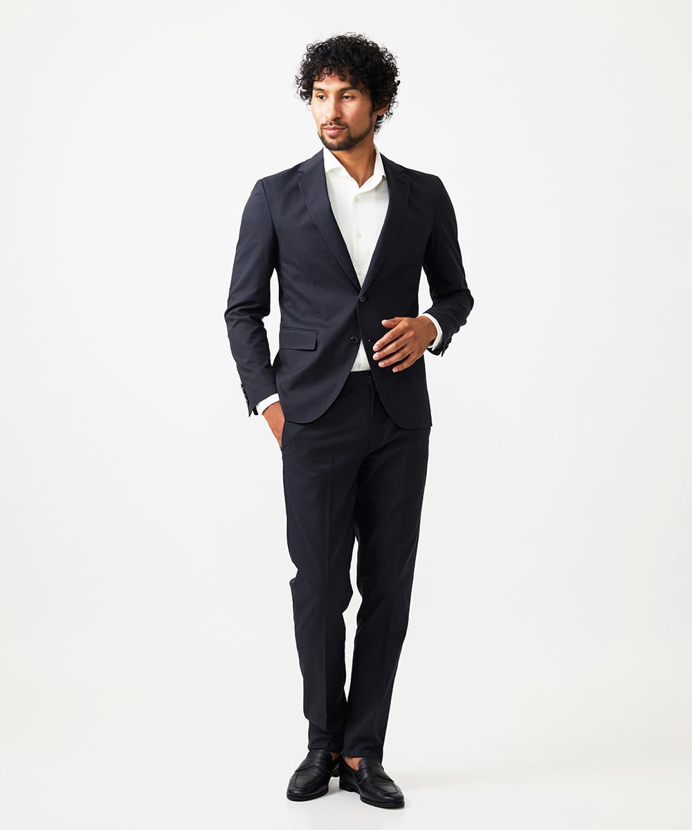 MNDAF53450 MICHEL KLEIN HOMME(ミッシェルクラン オム) 【セットアップ】ピンヘッドテーラードジャケット ブラック