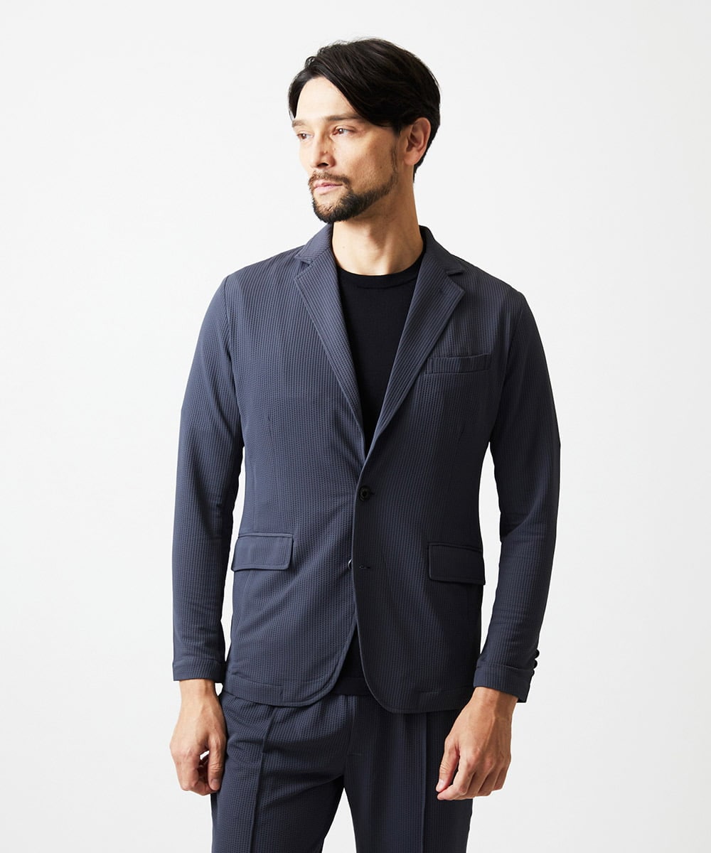 MNDAF55450 MICHEL KLEIN HOMME(ミッシェルクラン オム) 【セットアップ】SUPERGAコラボジャケット ダークグレー