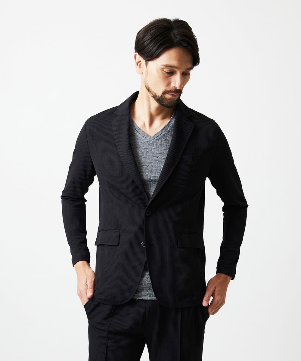 MNDAF55450 MICHEL KLEIN HOMME(ミッシェルクラン オム) 【セットアップ】SUPERGAコラボジャケット ブラック
