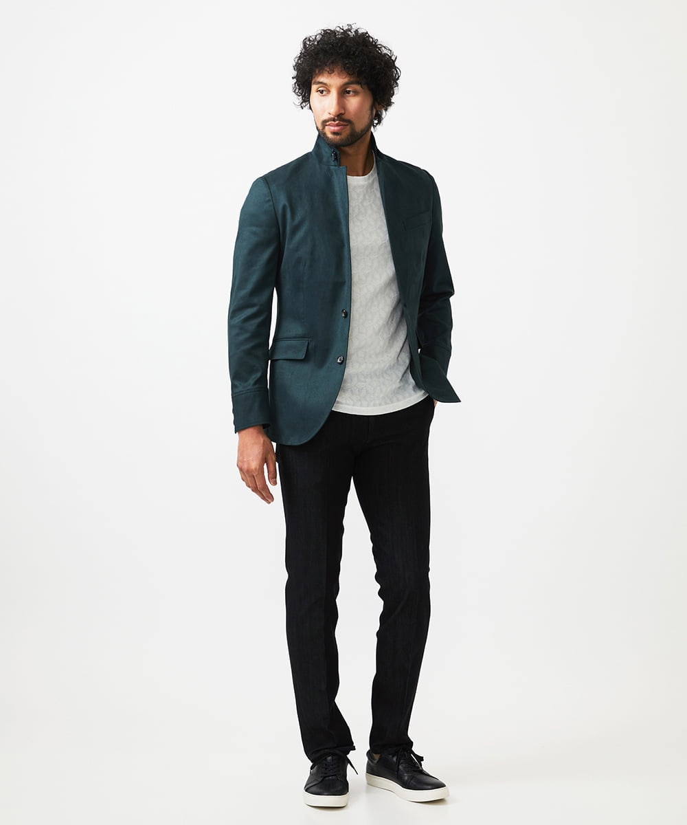 MNDAF59450 MICHEL KLEIN HOMME(ミッシェルクラン オム) スエードコンバーチブルジャケット グリーン