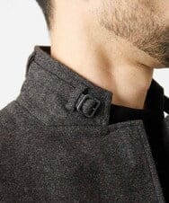 MNDAI51490 MICHEL KLEIN HOMME(ミッシェルクラン オム) ウールコットンコンバーチブルジャケット ブラウン