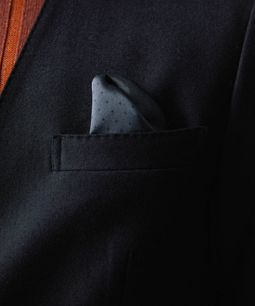 MNDAV82450 MICHEL KLEIN HOMME(ミッシェルクラン オム) ノーカラーダブルジャケット ブラック(94)