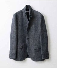 MNDAV84630 MICHEL KLEIN HOMME(ミッシェルクラン オム) ツイードコンバーチブルジャケット ブルー(55)
