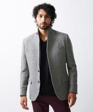 MNDAV84630 MICHEL KLEIN HOMME(ミッシェルクラン オム) ツイードコンバーチブルジャケット グレー(92)
