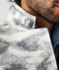 MNDCA74690 MICHEL KLEIN HOMME(ミッシェルクラン オム) 総柄コンバーチブルジャケット ホワイト