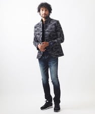 MNDCA74690 MICHEL KLEIN HOMME(ミッシェルクラン オム) 総柄コンバーチブルジャケット ブラック