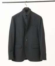 MNDCD51490 MICHEL KLEIN HOMME(ミッシェルクラン オム) 【セットアップ】ビックへリンボンコンバーチブルジャケット ブラック