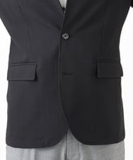 MNDCD51490 MICHEL KLEIN HOMME(ミッシェルクラン オム) 【セットアップ】ビックへリンボンコンバーチブルジャケット ブラック