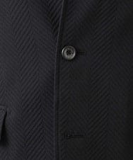 MNDCD51490 MICHEL KLEIN HOMME(ミッシェルクラン オム) 【セットアップ】ビックへリンボンコンバーチブルジャケット ブラック