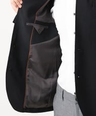 MNDCD51490 MICHEL KLEIN HOMME(ミッシェルクラン オム) 【セットアップ】ビックへリンボンコンバーチブルジャケット ブラック