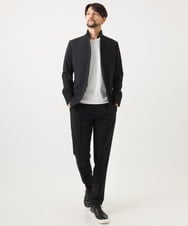 MNDCD51490 MICHEL KLEIN HOMME(ミッシェルクラン オム) 【セットアップ】ビックへリンボンコンバーチブルジャケット ブラック