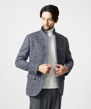 MNDCI55590 MICHEL KLEIN HOMME(ミッシェルクラン オム) ツイードコンバーチブルジャケット ネイビー