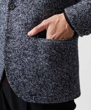 MNDCI55590 MICHEL KLEIN HOMME(ミッシェルクラン オム) ツイードコンバーチブルジャケット ネイビー