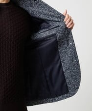 MNDCI55590 MICHEL KLEIN HOMME(ミッシェルクラン オム) ツイードコンバーチブルジャケット ネイビー