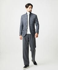 MNDCI55590 MICHEL KLEIN HOMME(ミッシェルクラン オム) ツイードコンバーチブルジャケット ネイビー