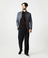 MNDCI55590 MICHEL KLEIN HOMME(ミッシェルクラン オム) ツイードコンバーチブルジャケット ネイビー
