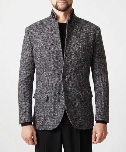 MNDCI55590 MICHEL KLEIN HOMME ツイードコンバーチブルジャケット