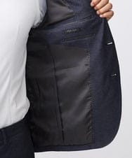 MNDDA03430 MICHEL KLEIN HOMME(ミッシェルクラン オム) 【セットアップ】ジャージテーラードジャケット ネイビー