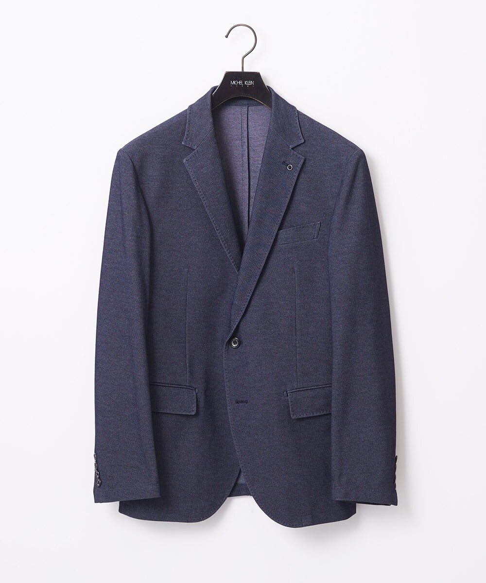 MNDDA03430 MICHEL KLEIN HOMME(ミッシェルクラン オム) 【セットアップ】ジャージテーラードジャケット ネイビー
