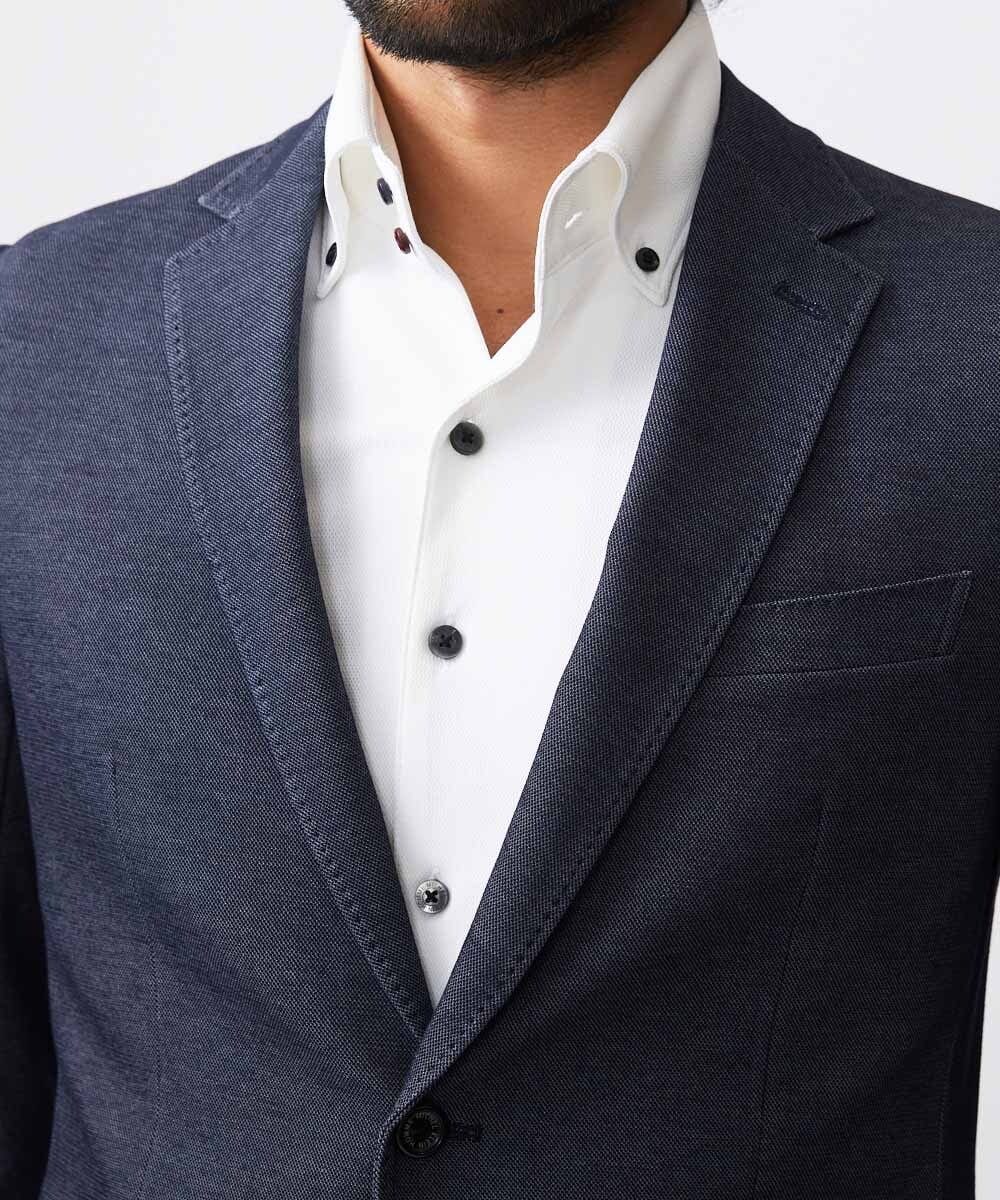 MNDDA03430 MICHEL KLEIN HOMME(ミッシェルクラン オム) 【セットアップ】ジャージテーラードジャケット ネイビー