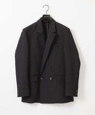 MNDDA52450 MICHEL KLEIN HOMME(ミッシェルクラン オム) 【セットアップ】ジャガードダブルジャケット ブラック