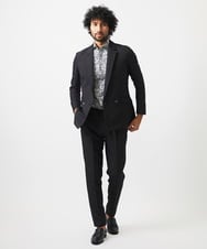 MNDDA52450 MICHEL KLEIN HOMME(ミッシェルクラン オム) 【セットアップ】ジャガードダブルジャケット ブラック