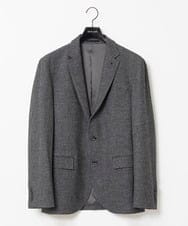 MNDDC09430 MICHEL KLEIN HOMME(ミッシェルクラン オム) ツィード調ストレッチテーラードジャケット セットアップ ダークグレー