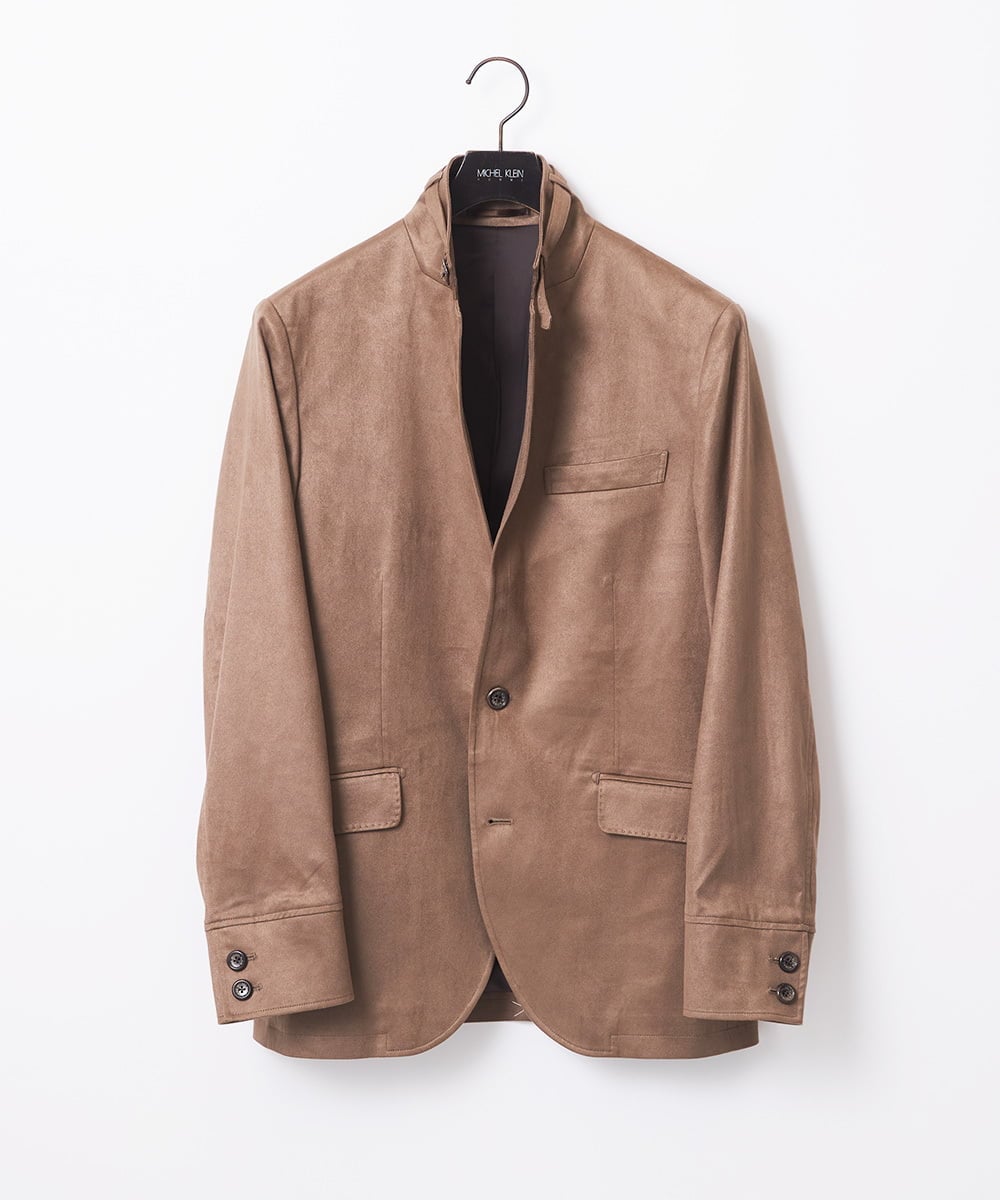 MNDDC59450 MICHEL KLEIN HOMME(ミッシェルクラン オム) スエードコンバーチブルジャケット ダークベージュ
