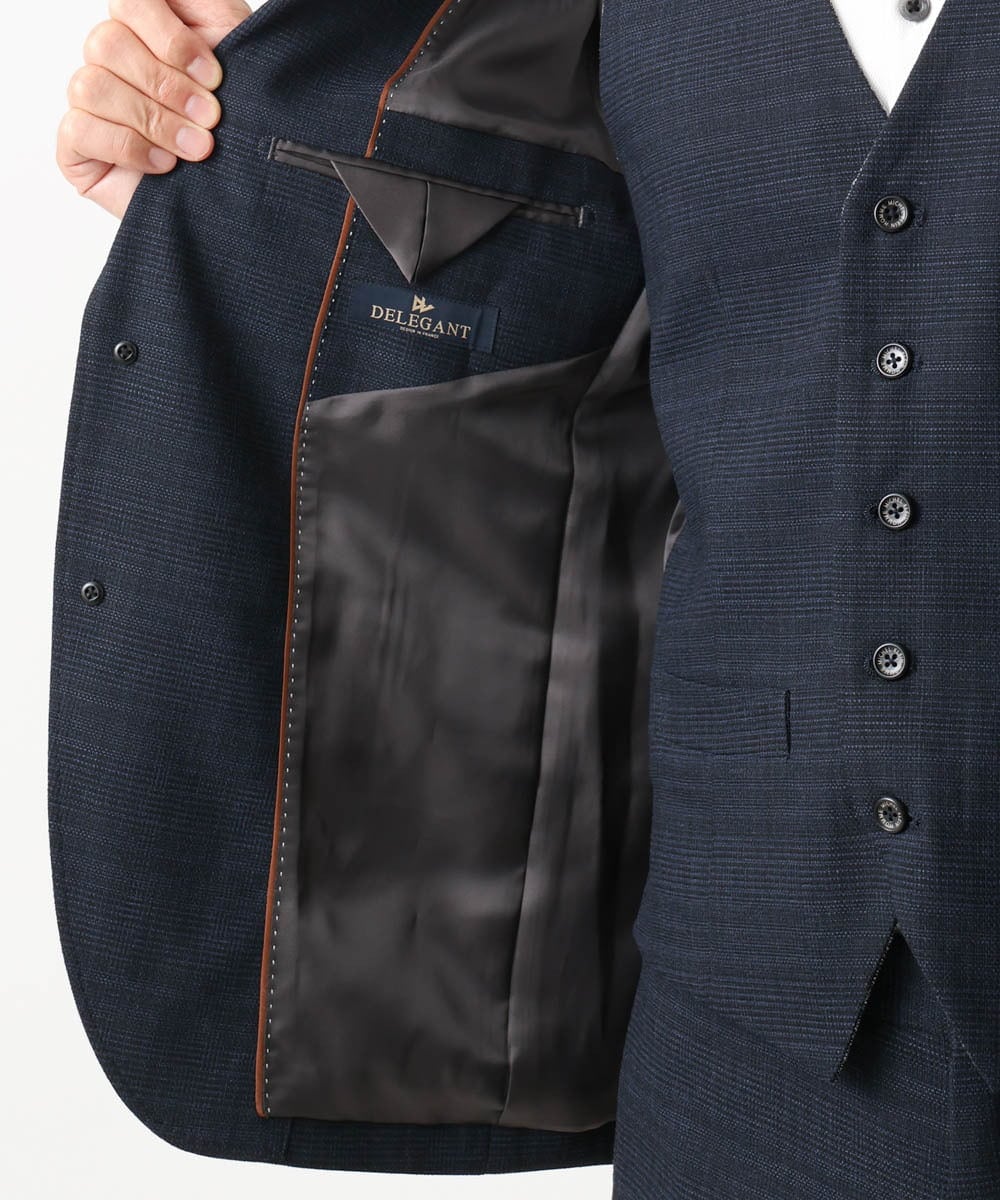 MNDDD01430 MICHEL KLEIN HOMME(ミッシェルクラン オム) 【セットアップ】3ピース対応テーラードジャケット ネイビー