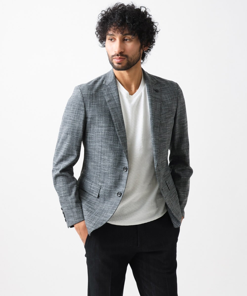 MNDDX04400 MICHEL KLEIN HOMME(ミッシェルクラン オム) ベーシックテーラードジャケット セットアップ グレー