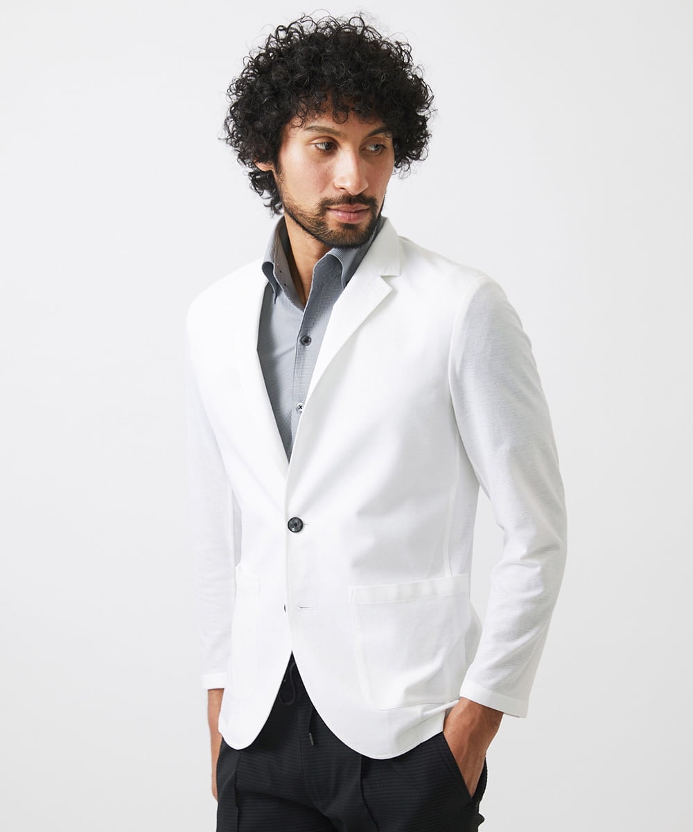 MNDGC30360 MICHEL KLEIN HOMME(ミッシェルクラン オム) カットコンバーチブルジャケット ホワイト