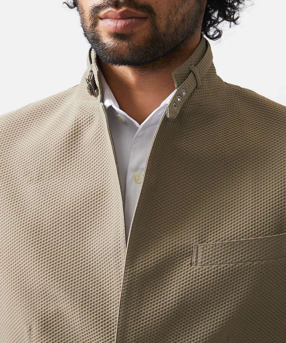 MNDGC56430 MICHEL KLEIN HOMME(ミッシェルクラン オム) 【セットアップ】ストレッチコンバーチブルジャケット ベージュ