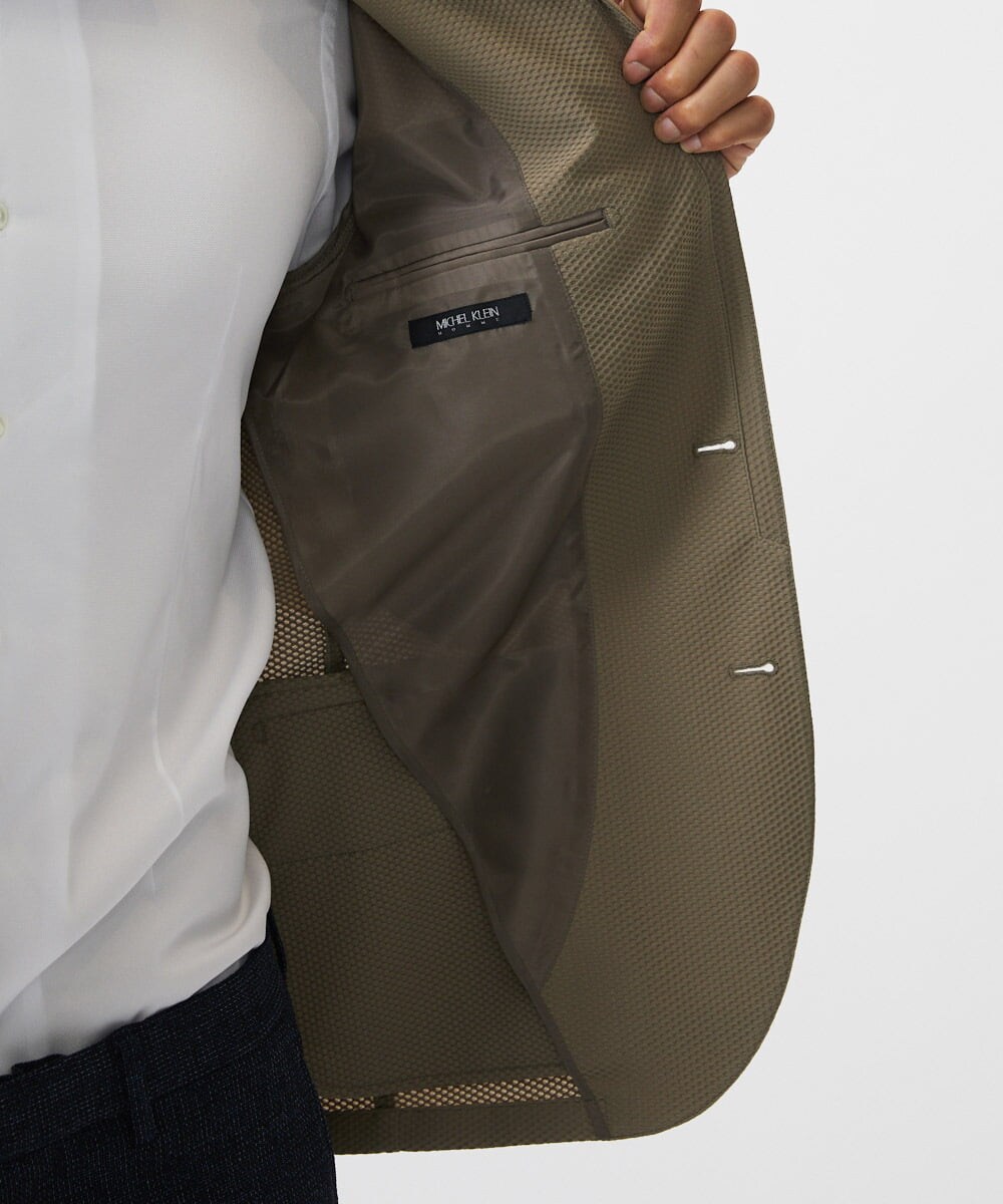 MNDGC56430 MICHEL KLEIN HOMME(ミッシェルクラン オム) 【セットアップ】ストレッチコンバーチブルジャケット ベージュ