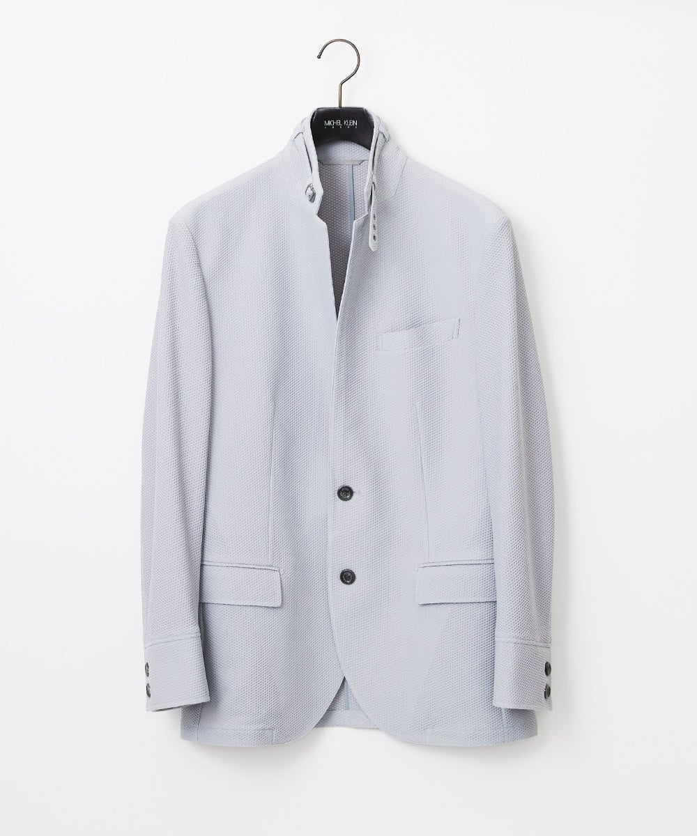 MNDGC56430 MICHEL KLEIN HOMME(ミッシェルクラン オム) 【セットアップ】ストレッチコンバーチブルジャケット ライトグレー