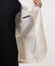 MNDGC60450 MICHEL KLEIN HOMME(ミッシェルクラン オム) ストライプ柄コンバーチブルジャケット レッド
