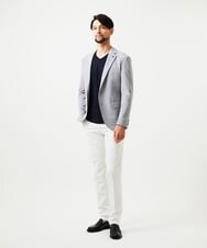 MNDGD03430 MICHEL KLEIN HOMME(ミッシェルクラン オム) 【セットアップ】コットンライクストレッチテーラードジャケット グレー