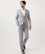 MNDGD03430 MICHEL KLEIN HOMME(ミッシェルクラン オム) 【セットアップ】コットンライクストレッチテーラードジャケット グレー