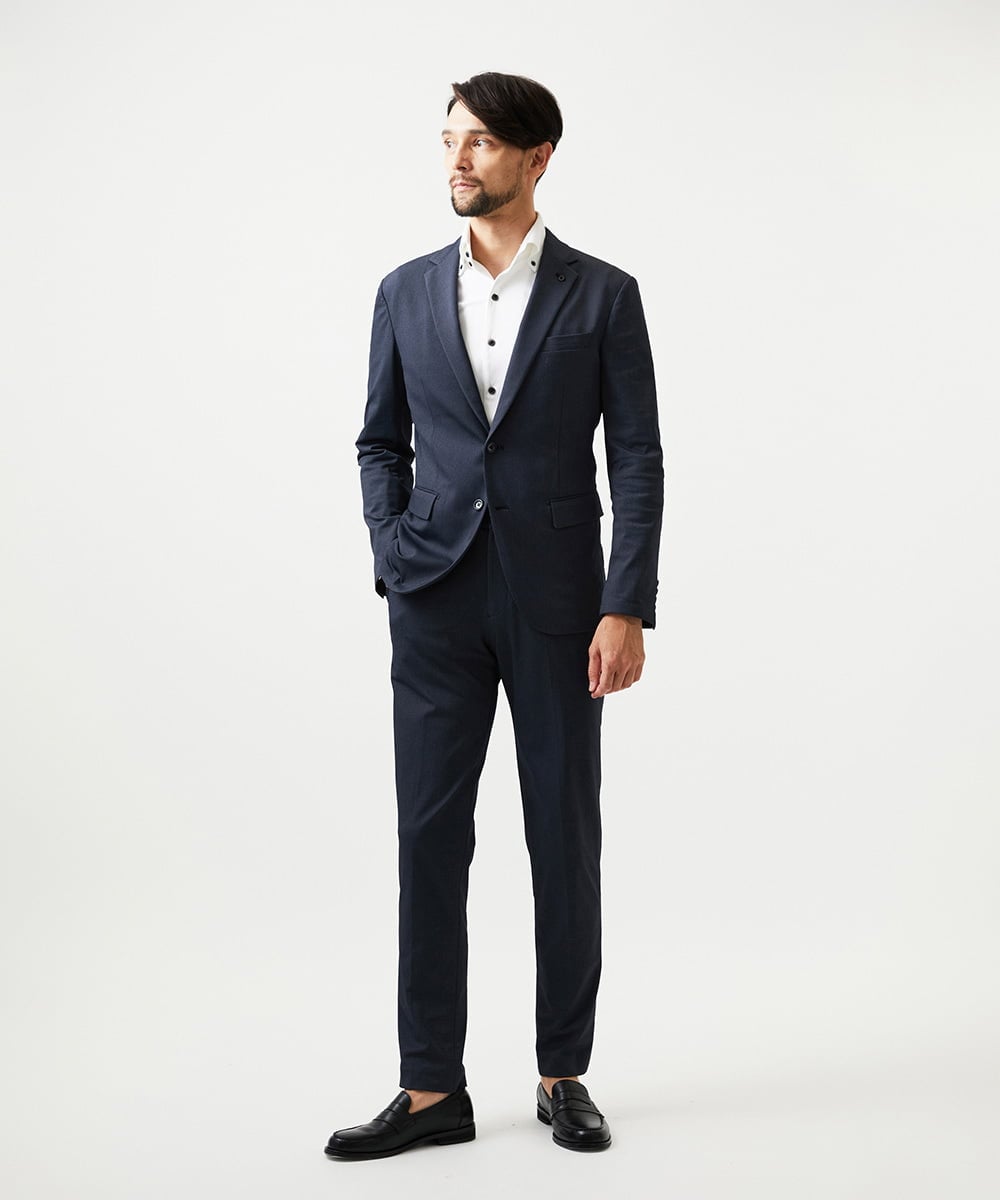 MNDGD04400 MICHEL KLEIN HOMME(ミッシェルクラン オム) 【セットアップ】ストレッチテーラードジャケット ネイビー